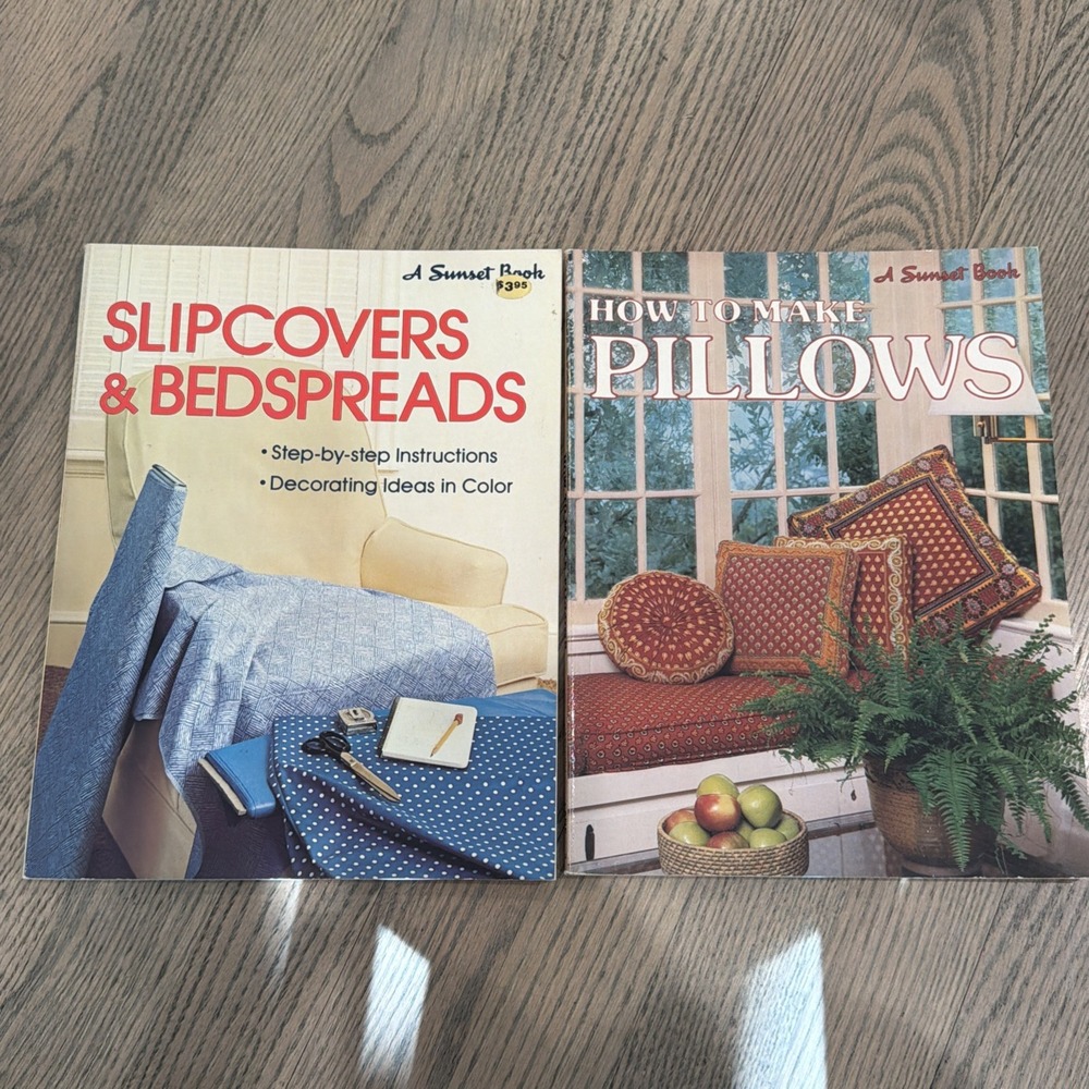 Sunset Books: Slipcovers and Bedspreads-How to Make Pillows Lot Of 2